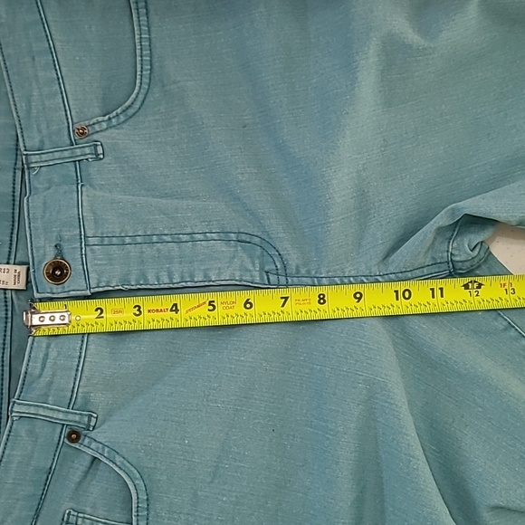 LOGO by Lori Goldstein Light Teal Blue Distressed Straight Leg Jeans size 16 - Picture 11 of 11